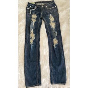 Machine Pour Neuf Mode distressed denim jeans